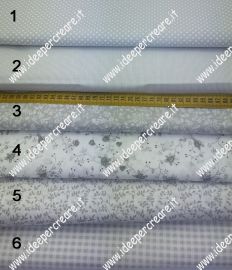 Tessuto fantasie bianco grigio