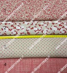 Assoritmento tessuti lino/rosso