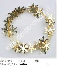 Ghirlanda di fiocchi di neve in metallo