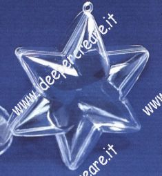 Stella in plastica 6 punte apribile