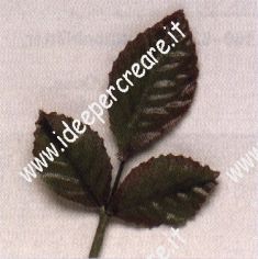 Foglia rosa cm 3 x 4,5