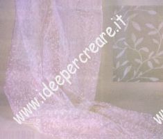Tessuto deco in organza crema