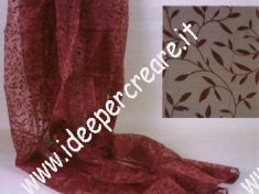 Tessuto deco in organza bordeaux