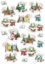 carta decoupage: Festa di Natale