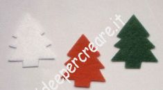 Albero in feltro rosso