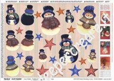 Carta decoupage Pupazzi neve