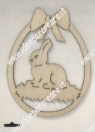 Ornamento in legno: coniglio