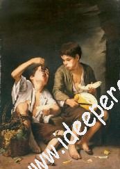 Boys Eating Fruit