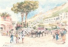 Anacapri - P.zza vittoria (acquerello)