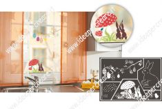Stencil per finestre XXL - easter world