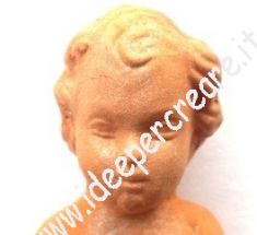 Testa Gesù Bambino in terracotta