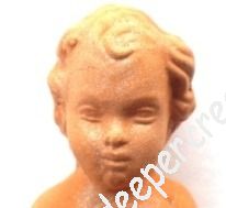 Testa Gesù Bambino in terracotta