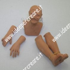 Set pulcinella in terracotta