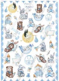 Carta riso: Baby celeste
