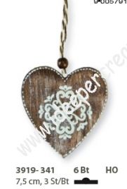 Appendino in legno: cuore