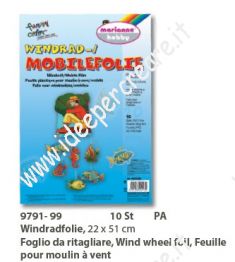 Foglio per sospeso trasparente, girandole e w