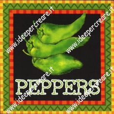 carta riso stampata: peperoncini